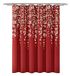 Lush Decor Weeping Flower douchegordijn rood enkel 72x72
