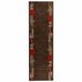 vidaXL - FLORNES Runner - Brown - Woven - Leaf Pattern - 100 x 250 cm - PP