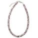 Behave® Collier classique argenté avec pierres roses 42 cm