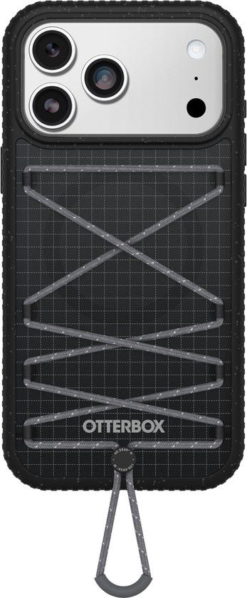 OtterBox Sole Series Hoesje Geschikt voor Apple iPhone 17 Pro Max | Back Cover | Compatibel met MagSafe | Met Draaglus | Gerecycled | Vector Zwart