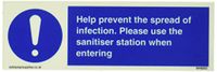 Help Panda Help voorkomen dat de verspreiding van infectie. gebruik de sanitiser station bij het invoeren van