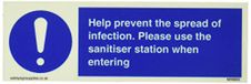 Help Panda Help voorkomen dat de verspreiding van infectie. gebruik de sanitiser station bij het invoeren van