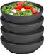 Plasticforte Rond diep bord/schaaltje - 4x - D19 x H5.5 cm - Zwart - Kunststof
