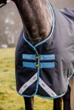 Horseware Amigo Bravo 1200D 50gr Regendeken Donkerblauw-turquoise - 130/183