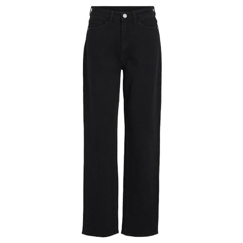 Vila Vikelly Jaf HW Straight Jeans-NOOS - Black Denim/Detail:vil 221 - 36W x 30L