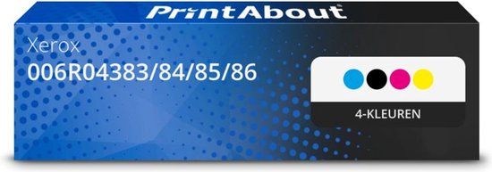 PrintAbout huismerk Toner 006R04383/84/85/86 4-kleuren Multipack geschikt voor Xerox