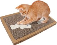 Nobleza Planche griffoir pour Chat - Carton et Sisal - Avec Catnip - 38,2 x 24,5 cm