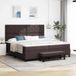 Prolenta Maison Exclusive - Boxspringbed met hoofdeinde, donkerbruin, 200 x 200 cm, gestoffeerd