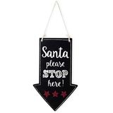 Mopec Muur om op te hangen informatie Kerstmis, hout, zwart, 3 x 17 x 29 cm, 2 stuks
