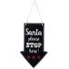 Mopec Muur om op te hangen informatie Kerstmis, hout, zwart, 3 x 17 x 29 cm, 2 stuks