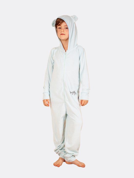Claesen's Terry onesie Fish, Kinderen, Vrouwen, 128, mint