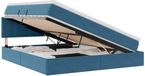 vidaXL Opbergbed met hoofdeinde Donkerblauw 160 x 200 cm Fluweel