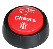 KRÜGER Juichknop - staande ovatie - publiek - rood - Drukknop met Geluid - Fun/fopartikel - kantoorhumor