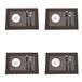 Jaritto Lot de 4 Sets de Table PVC Napperons Vinyle Tissé Lavables Resistant à la Chaleur Antidérapant pour Restaurant Salle Manger Marron Foncé