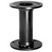 Wagner 12501001 Meubelpoot/tafelpoot/meubelpoot, diameter 30 x 100 mm, incl. twee schroefplaten Ø 75 mm, staal gepoedercoat zwart - 12501001