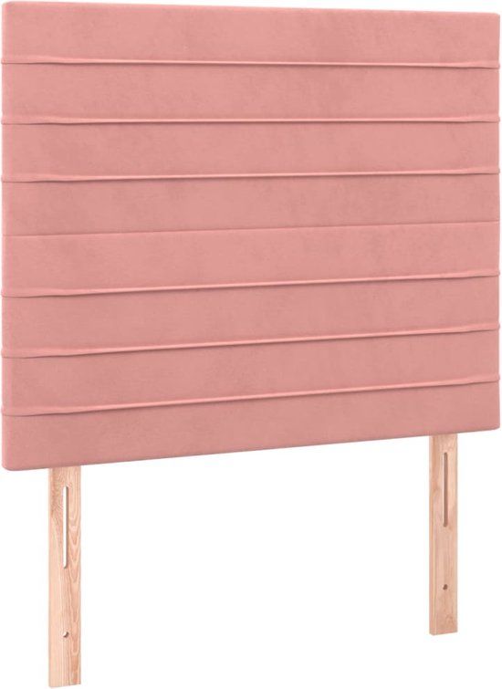 VidaXL Hoofdbord Roze 100x5x118/128 cm Fluweel