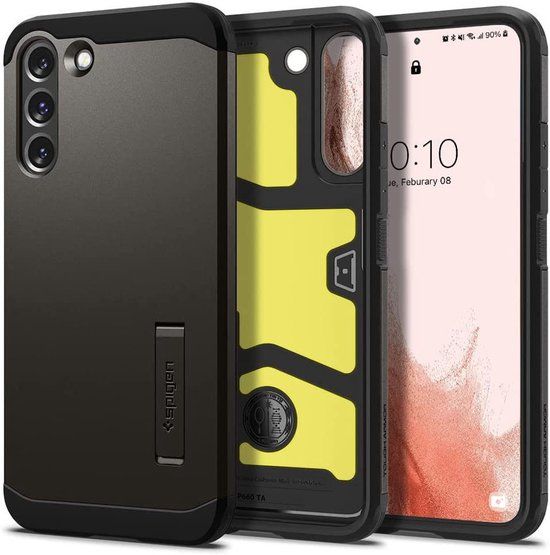 Spigen Tough Armor Back Cover Gunmetal voor Samsung Galaxy S22