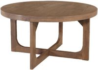 Lizzely Garden & Living Salontafel Japandi rond 80cm walnoot mangohout Bram bijzettafel Japanse stijl