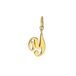 Lucardi Dames Stainless steel goldplated letterhanger - Hanger - Staal - Goudkleurig