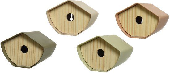 Merkloos Decoris Vogelhuisje bamboe l15b16,1h12 cm a4