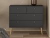 Mobistoxx Commode BOAVISTA 4 tiroirs gris