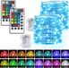 Ibenzoa® Dubbel RGB LED-lichtsnoer avec télécommande et minuterie pour décoration d'ambiance