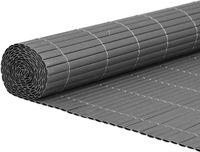 VidaXL Tuinhek dubbelzijdig grijs 1,8x5 m pvc