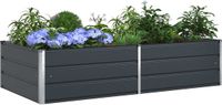 vidaXL Plantenbak Antraciet 195 x 100 x 45 cm Gegalvaniseerd staal