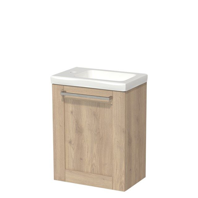Maxaro Toiletmeubel met Wastafel Keramiek Modulo Lichtbruin Eiken 40 cm