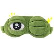 Merkloos / Sans marque Grappig 3D Cartoon Slaapmasker - Groene Kikkervorm - Comfortabel Reisaccessoire