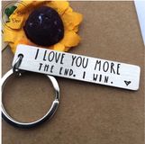 New Age Devi Goodies and Living Groothandel I love you more The End. I Win. Sleutelhanger - Liefde - Love - Relatie - Valentijnsdag - Valentijn - Cadeau