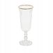 Excellent Houseware Coupe à champagne en verre élégante avec bordure dorée - 120ml