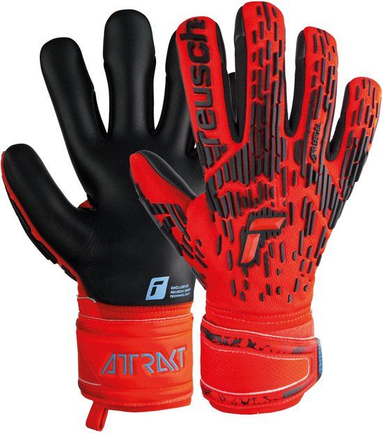 Reusch Attrakt Freegel Silver Keepershandschoenen - Maat 11 - Rood/Zwart - Zonder Fingersave