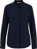 WE Fashion Dames blouse met structuur - Marineblauw - Maat: S