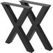 VEVOR Pieds de Table en Métal 2PCS Pied de Table Basse et Table à Manger Industriel de Charge Maximal 1000 kg de Jambes en Croix Forme de X pour Maison, Salle à Manger, Cafétéria, Bar, 720x760mm