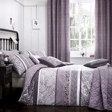 Dreams & Drapes Hanworth Easy Care Dekbedovertrek Set Single Heather Paars