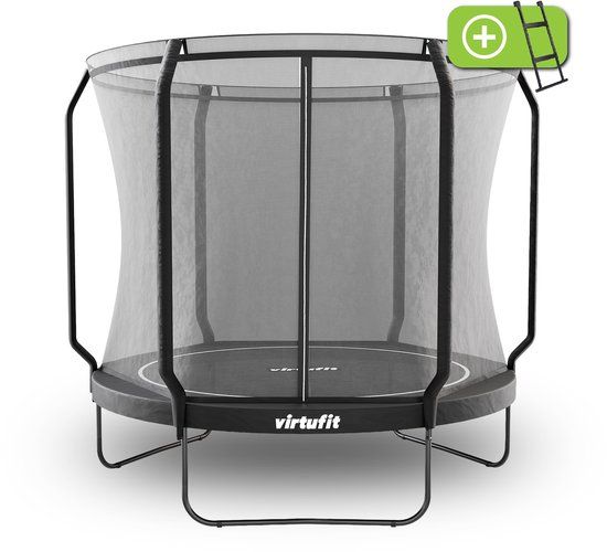 VirtuFit Premium Trampoline met Veiligheidsnet - Ø 251 cm - Zwart