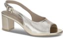 Caprice Dames Sandaaltje 9-28307-46 Goud Leer Blokhak 5-7cm Maat 37.5 EU