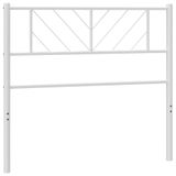 VidaXL Hoofdeind & Voeteind Wit 120 cm Staal