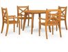 vidaXL Ensemble de jardin 5 pièces Acacia massif Marron