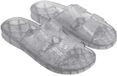 Cacatoes Cacatoès Damessandalen Anjo Glitter Zilver Maat 36 Platte Sandalen Synthetisch/Textiel Kunststof Glitter Lente/Zomer 2024