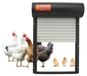 Porte de poulailler automatique avec minuterie, éclairage LED, batterie, noir