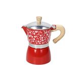 Tognana Japan Collection Espressomachine voor 6 kopjes, aluminium, rood