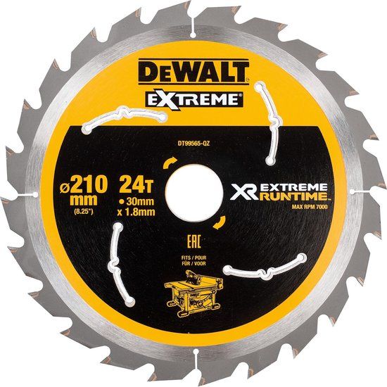 DeWALT Cirkelzaagblad voor Hout - Ø 210mm - 24T - DT99565-QZ