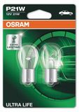 Osram ULTRA LIFE P21W BA15s 2-pack