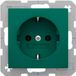 Hager stopcontact met randaarde - S.1/B.3/B.7 groen