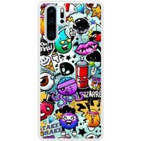 P30 Pro Graffiti 2 Bedrukt siliconen hoesje