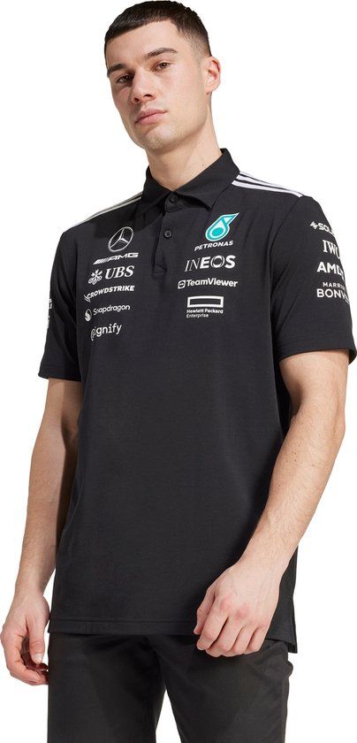 adidas Performance MERCEDES - AMG PETRONAS FORMULA ONE TEAM POLO - Heren - Zwart - XS