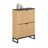 SoBuy Meuble à chaussures Naturel MDF 60x24x88cm