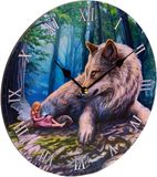 Puckator Lisa Parker Fairy Stories Wandklok Fee & Wolf – Fantasy Sprookjes Klok – Ø30 cm – Woondecoratie / Kinderkamer / Cadeau